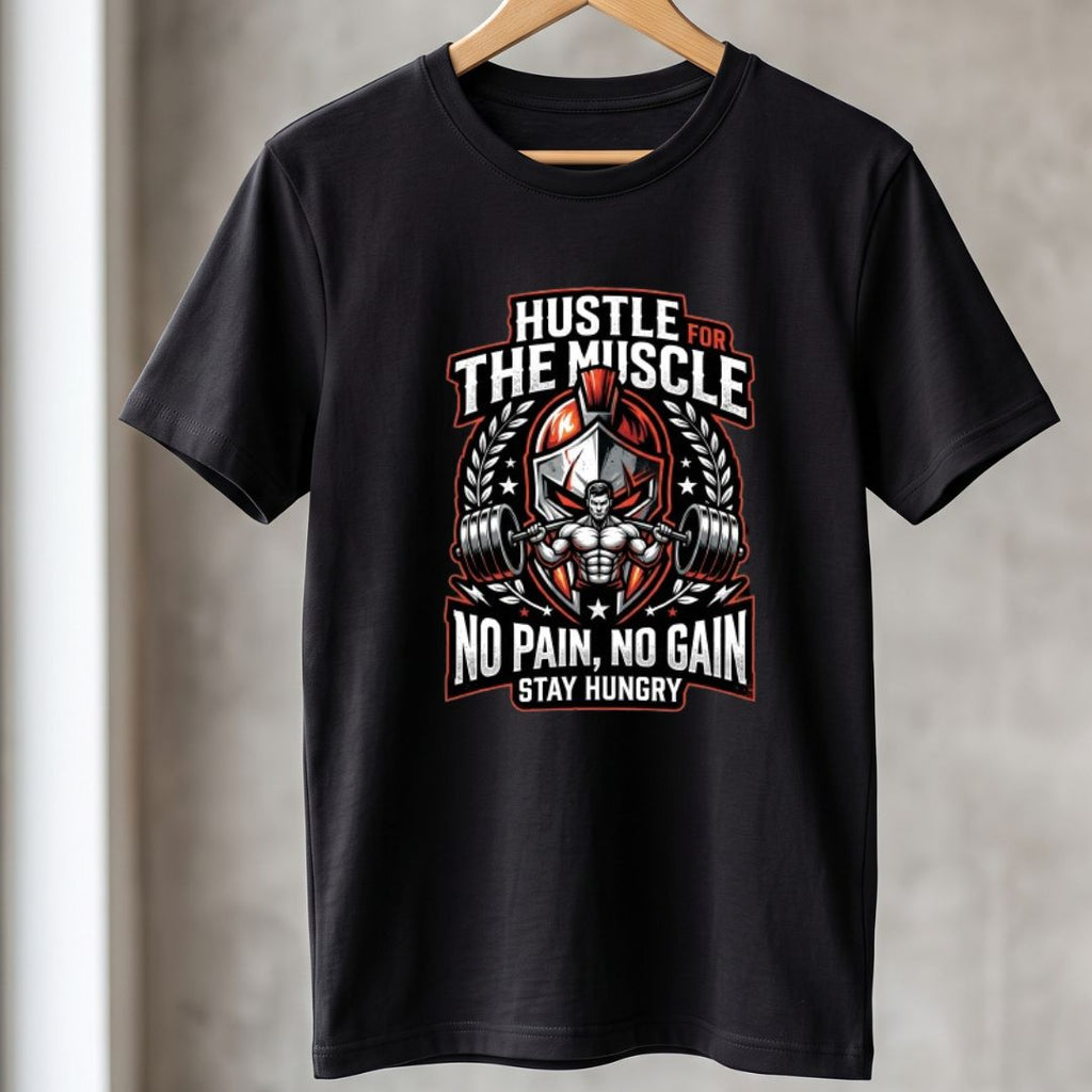 Hustle The Muscle Unisex Crew T-Shirt