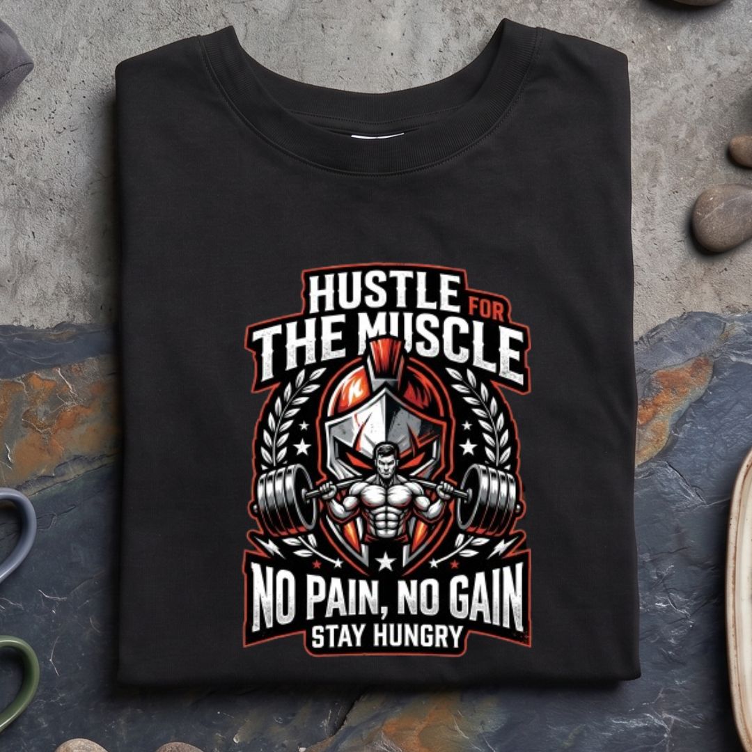 Hustle The Muscle Unisex Crew T-Shirt