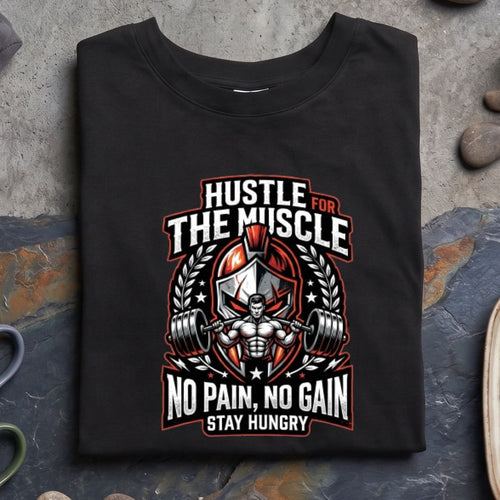 Hustle The Muscle Unisex Crew T-Shirt